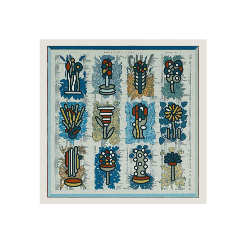 全新未使用 Hermes/爱马仕 【小花念念】披肩 “植物图鉴”主题