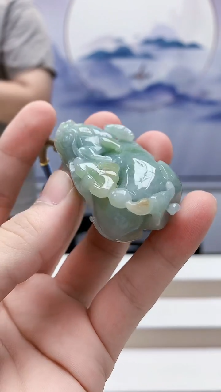 未镶嵌定制翡翠4917bb-毛货挂件82