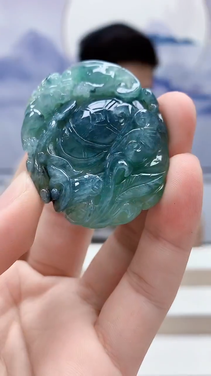 未镶嵌定制翡翠4917bb-毛货挂件81