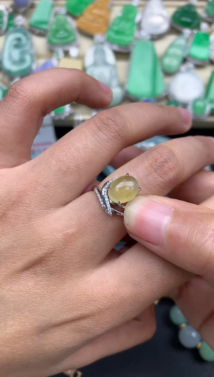 【闪购商品】翡翠戒指18K金镶嵌284-中国好珍宝