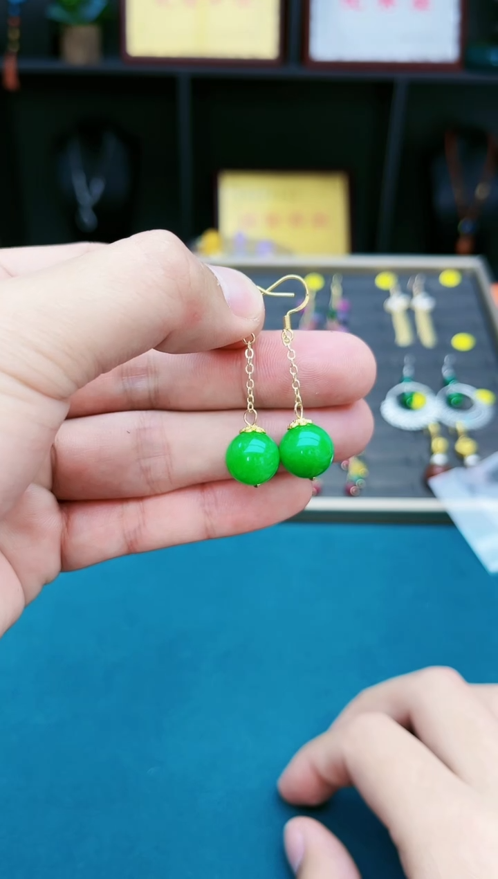 【闪购商品】玛瑙/玉髓耳钉银S925镶嵌411000