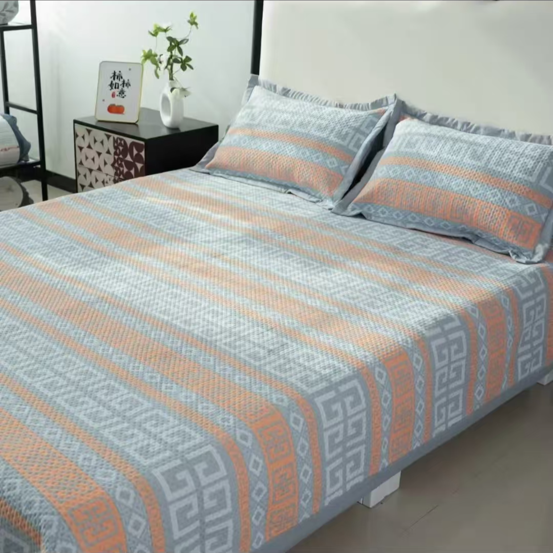 【四季换新床盖】水洗斜纹棉麻四季床盖防滑不跑床可机洗不掉色
