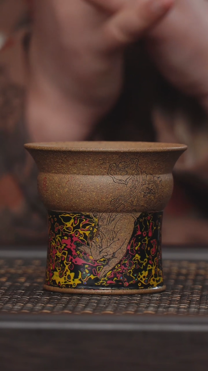 【闪购商品】紫砂茶杯非遗茶器-如意大漆杯