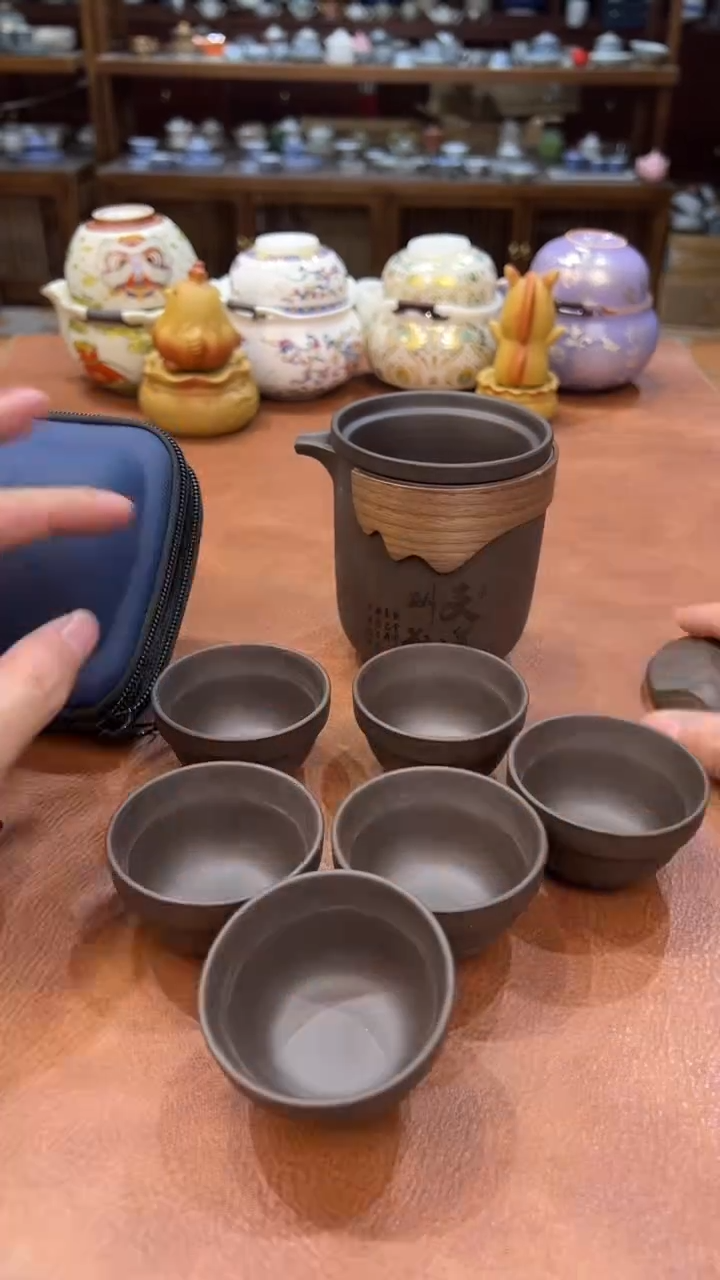 真的很便宜会开片的旅行茶具
