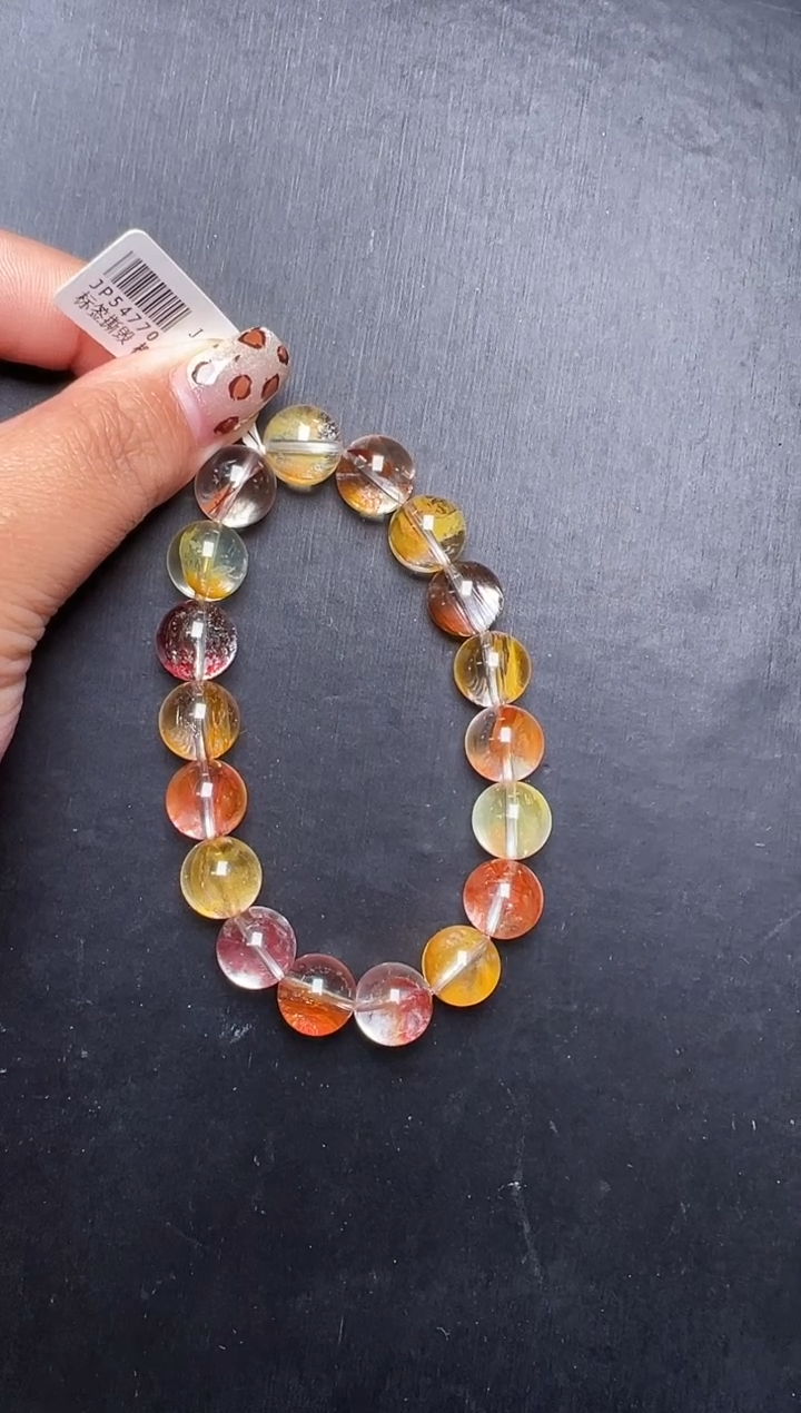 未镶嵌手串水晶锦鲤胶花手串11mm+ JP54770 