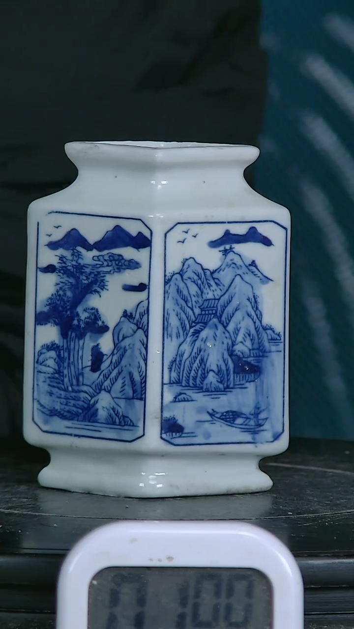 陶浏****艺青花精绘花鸟图小瓶