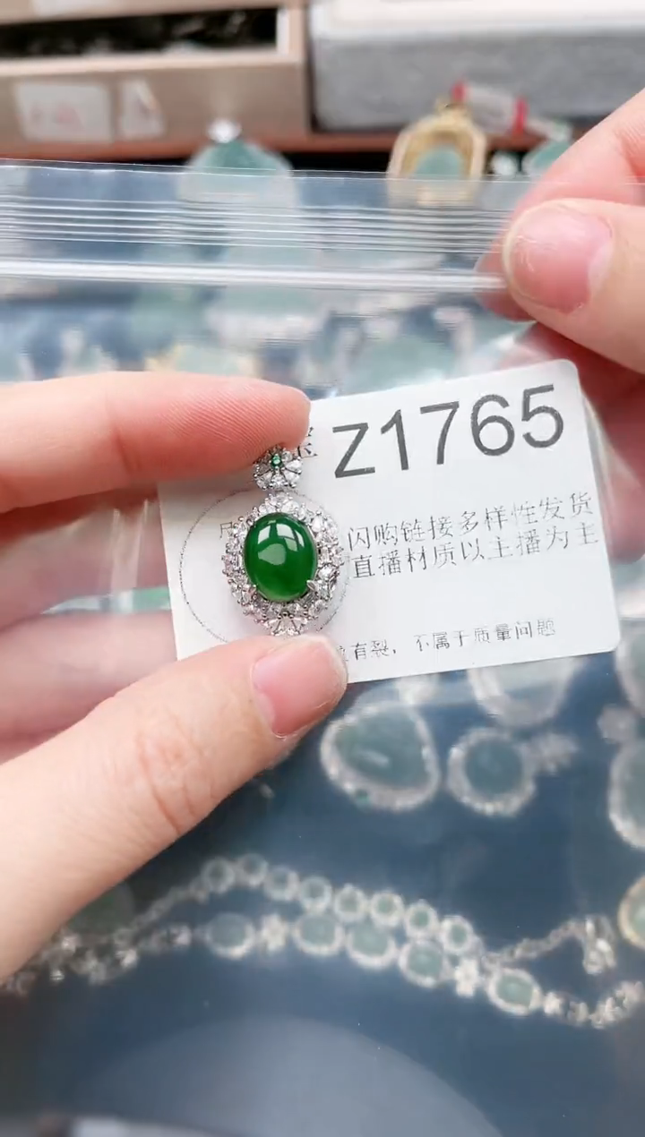 【闪购商品】翡翠颈饰未镶嵌1765赠皮绳