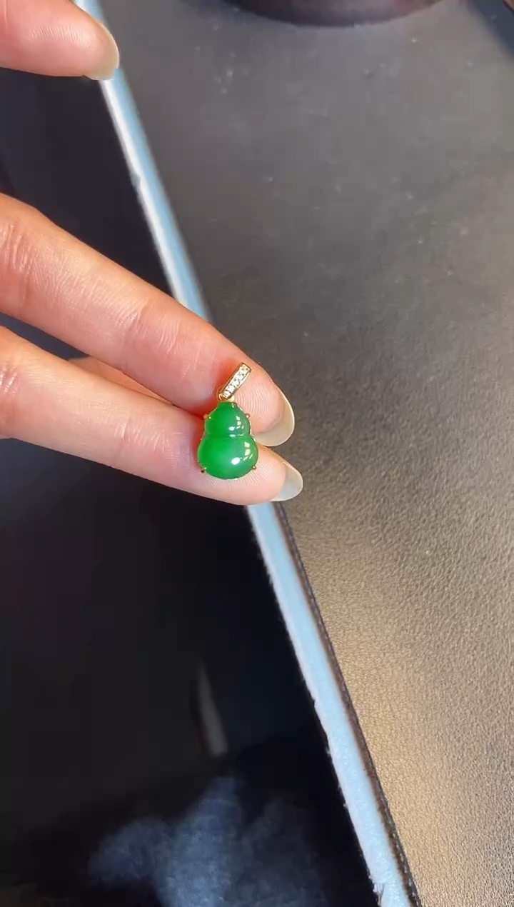 吊坠(不含链)银S925镶嵌翡翠1