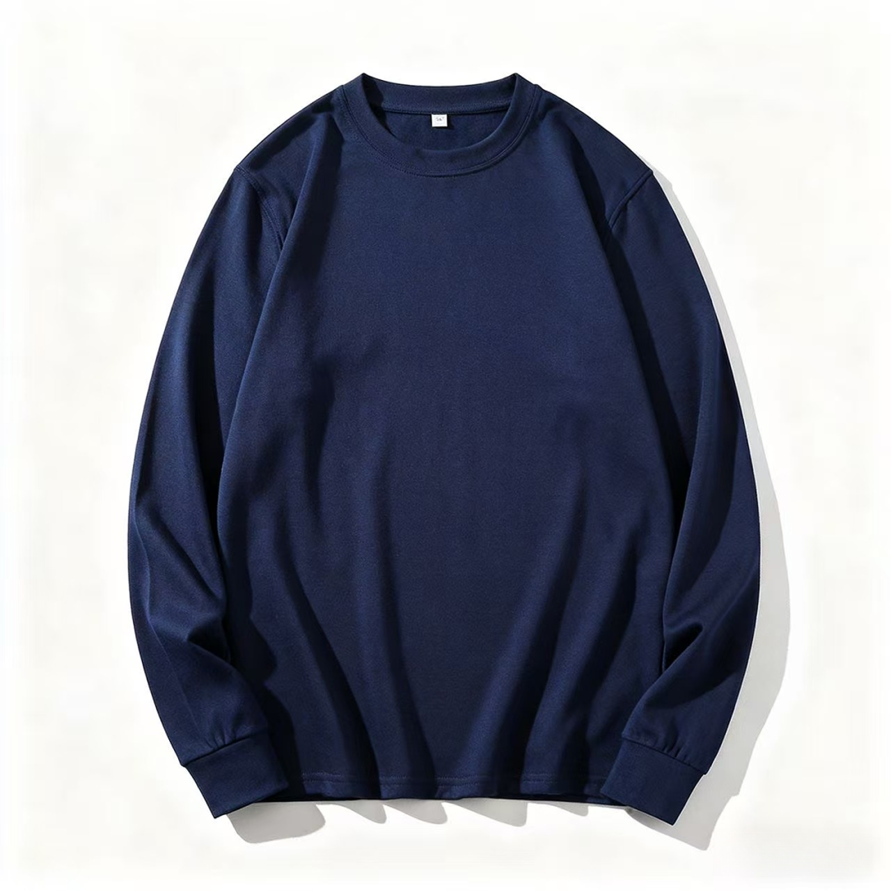 B268圆领套头毛衣(灰/藏蓝)