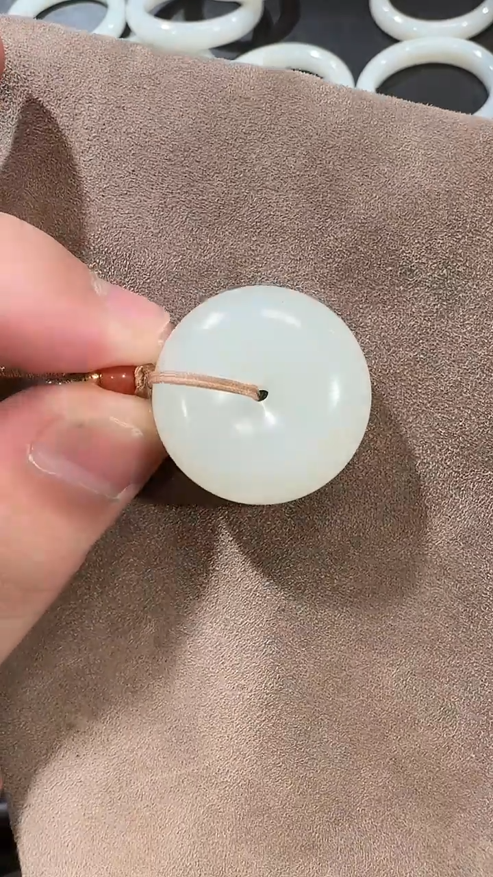 【闪购商品】和田玉吊坠未镶嵌1391 25mm平安扣