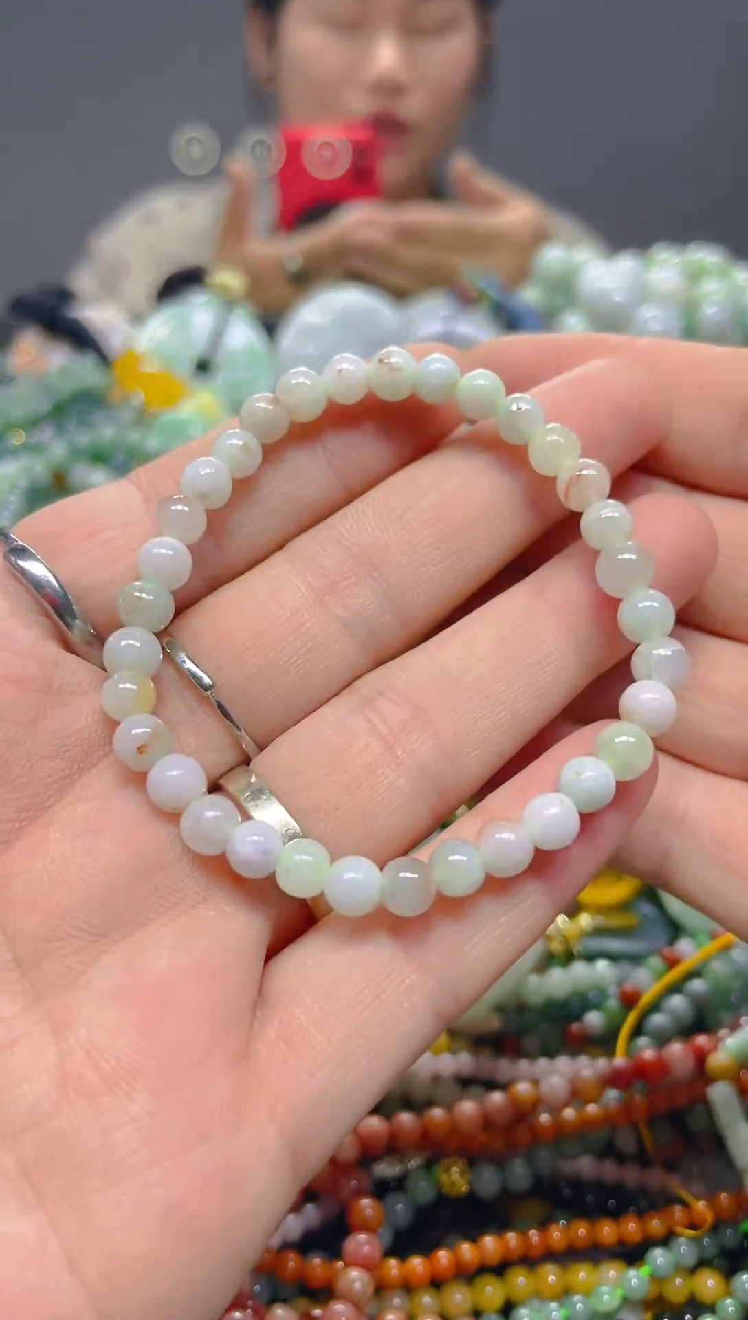 翡翠未镶嵌颈饰5mm/M/翡翠A货,一件也是批发价