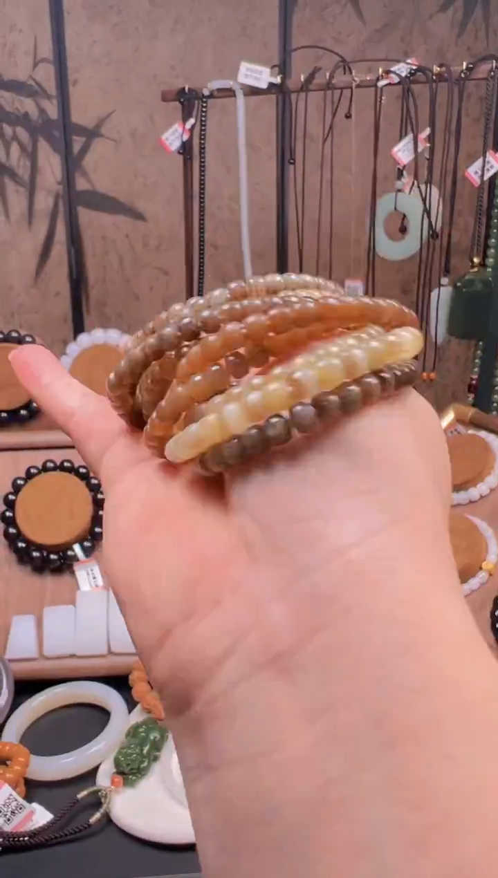 未镶嵌手串和田玉糖串手串