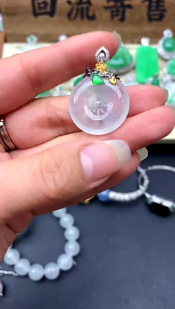 【闪购商品】翡翠颈饰18K金镶嵌597-中国好珍宝