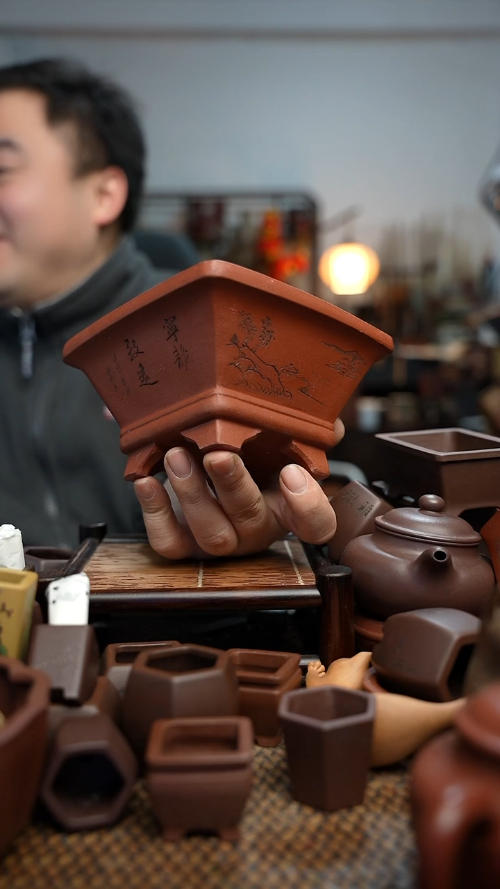 紫砂花盆長木軒精品紫砂