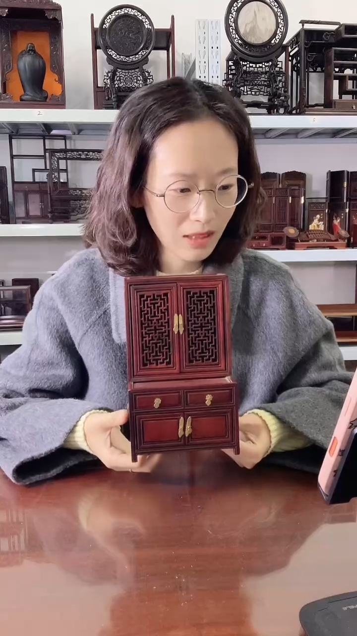 红酸枝木类巴里黄檀高低柜100