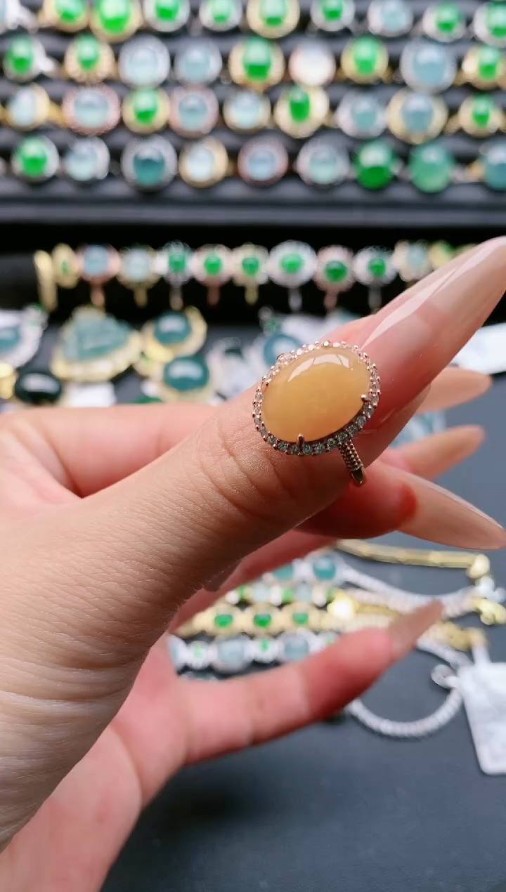 【闪购商品】翡翠戒指银S925镶嵌111111111