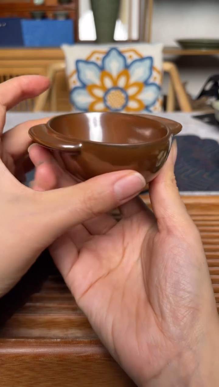 【闪购商品】其他耀州窑紫金釉双耳杯