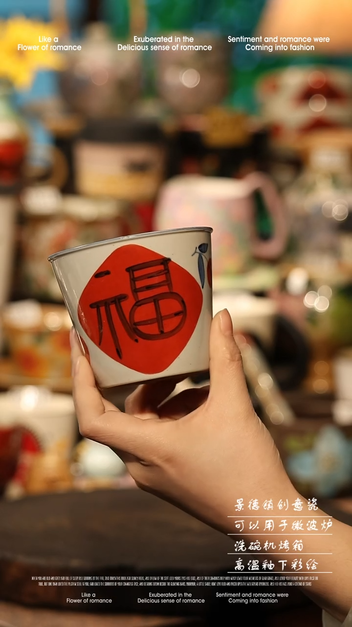 陶瓷景德镇高温釉下彩手工手绘款式@A0594@