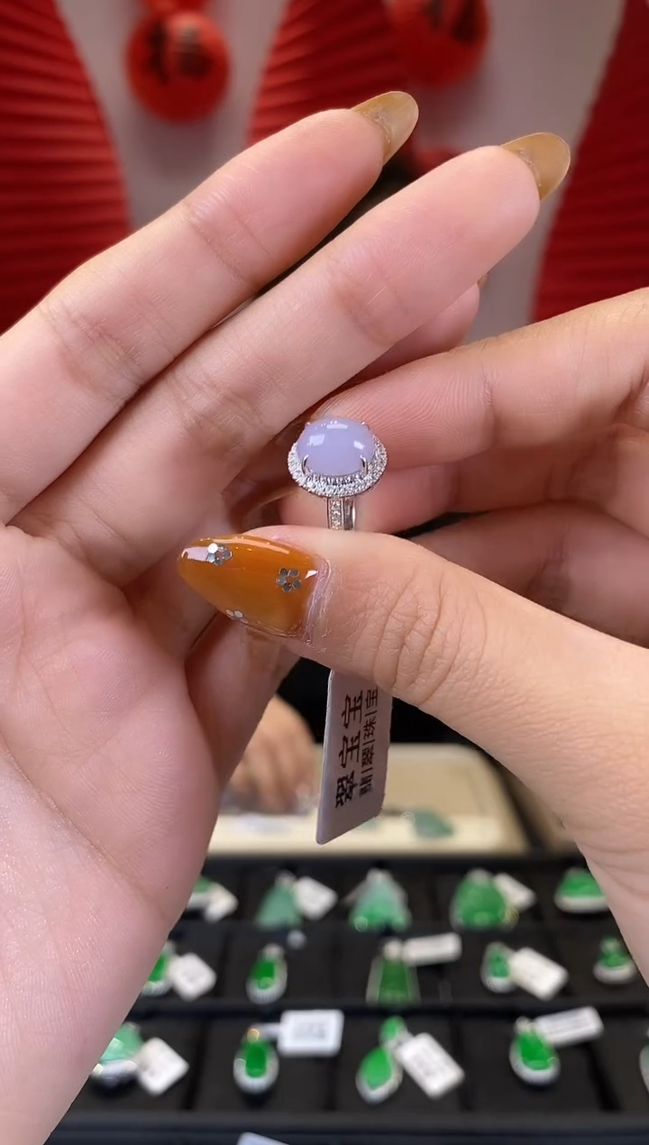 【闪购商品】翡翠戒指18K金镶嵌D0590 戒指 含运营费