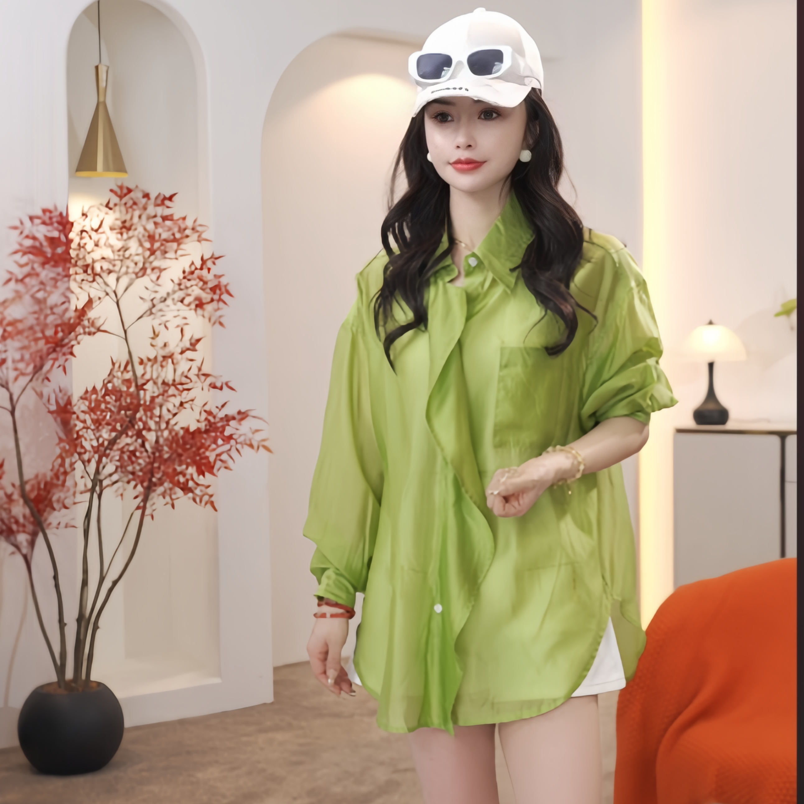 【时尚休闲】显瘦宽松衬衫夏季上衣