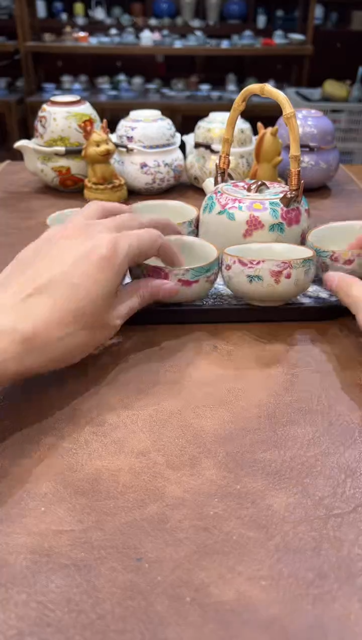 真的很便宜会开片的旅行茶具