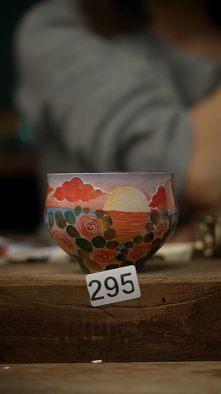 【闪购商品】瓷片油画风·彩绘·设计师石一款 主人杯