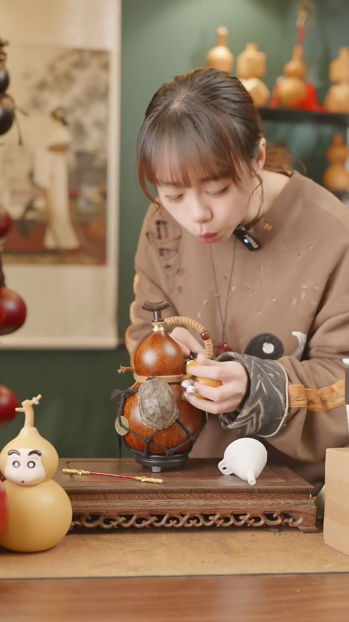 【闪购商品】101号精品天然大漆工艺防渗内胆酒葫芦~