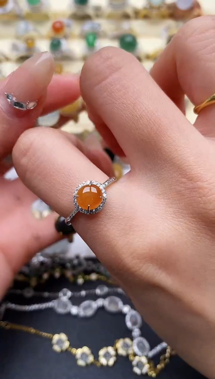 【闪购商品】翡翠戒指银S925镶嵌1111111+8