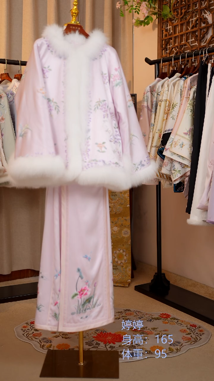 织绣真丝 紫藤花 冬款 非遗服饰