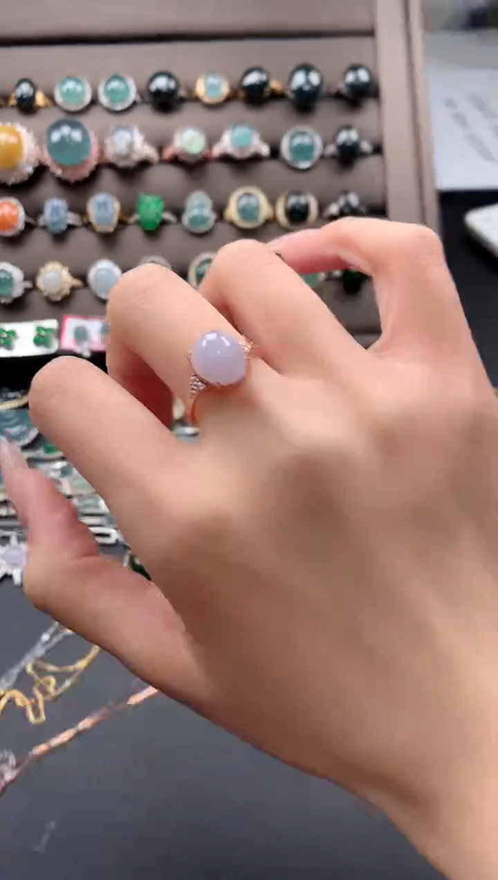 【闪购商品】翡翠戒指银S925镶嵌131313