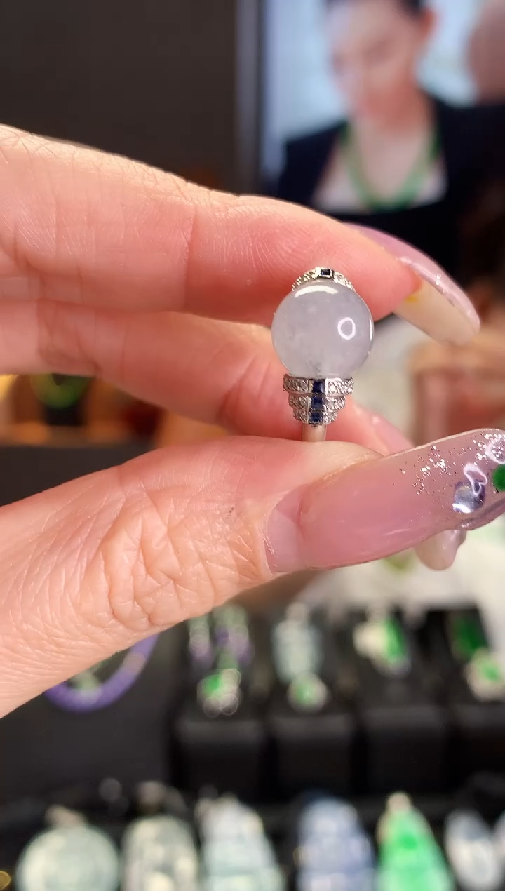 【闪购商品】翡翠戒指18K金镶嵌戒指