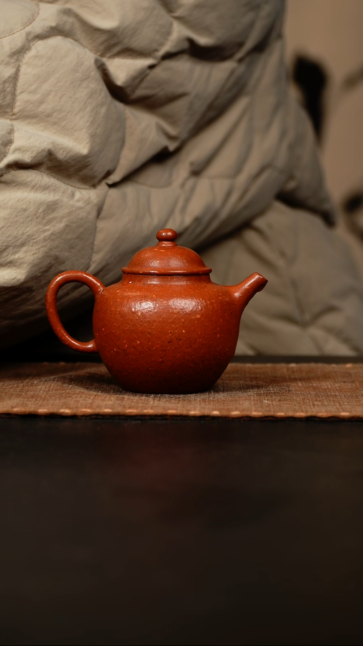 【闪购商品】紫砂茶壶明式小品壶粗砂朱泥125cc