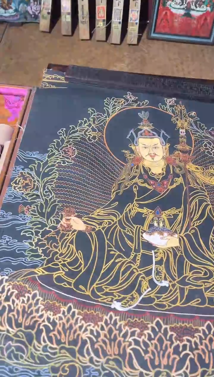 卷轴画菊菊唐卡tk