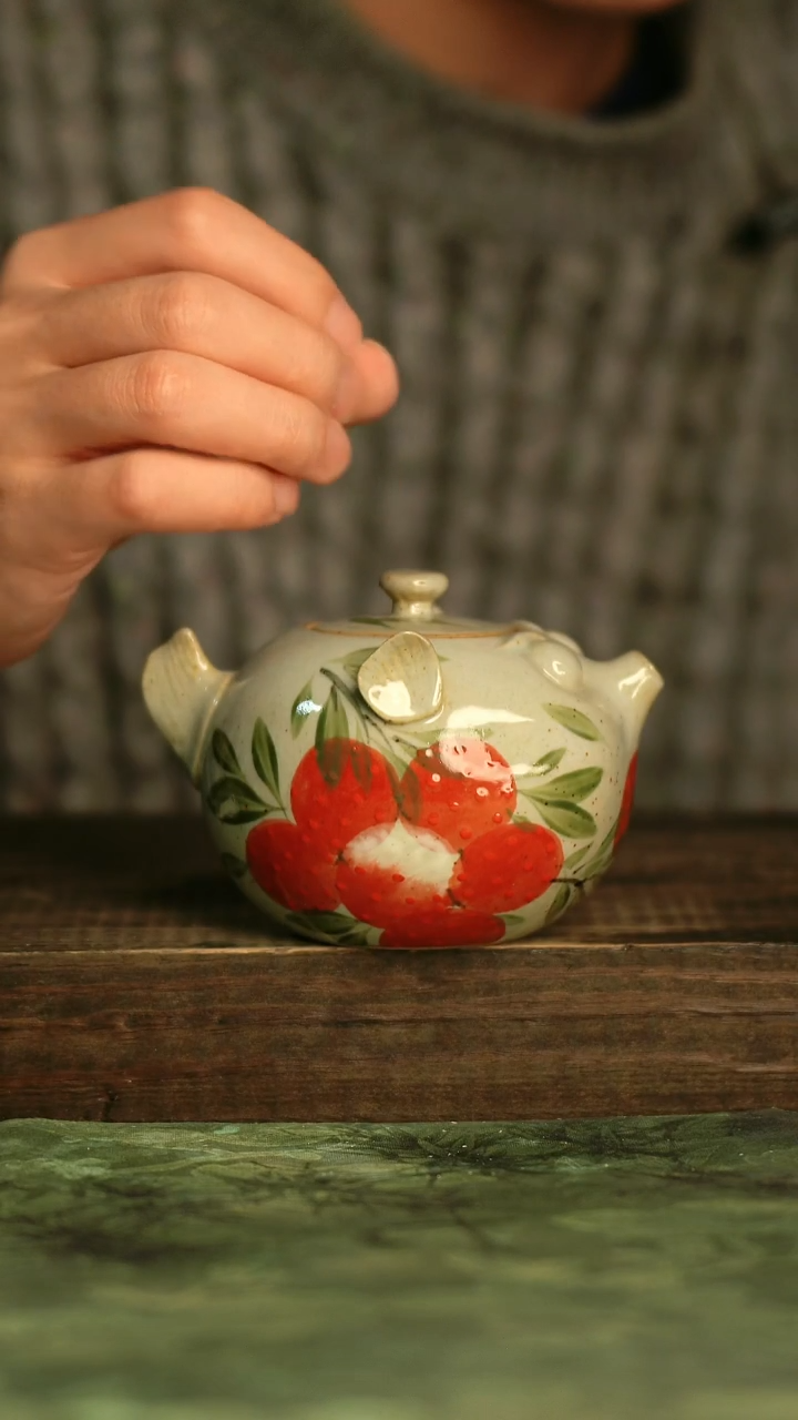 釉下彩手工手绘瓷器青诗集手工手绘瓷器