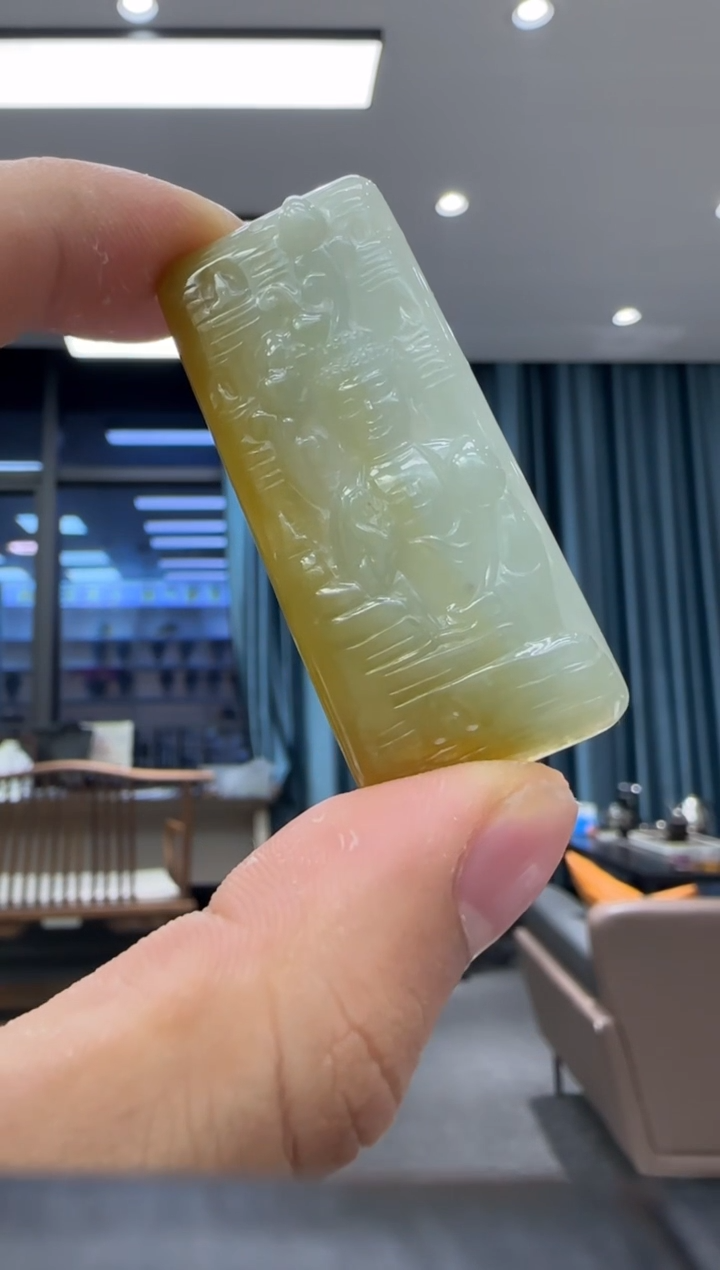 颈饰未镶嵌翡翠天然翡翠A货孤品一件 