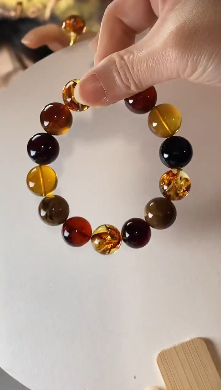 【闪购商品】琥珀颈饰未镶嵌多宝单圈15+ 