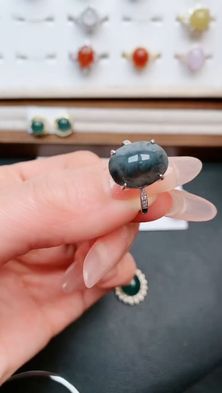 【闪购商品】翡翠戒指银S925镶嵌.....