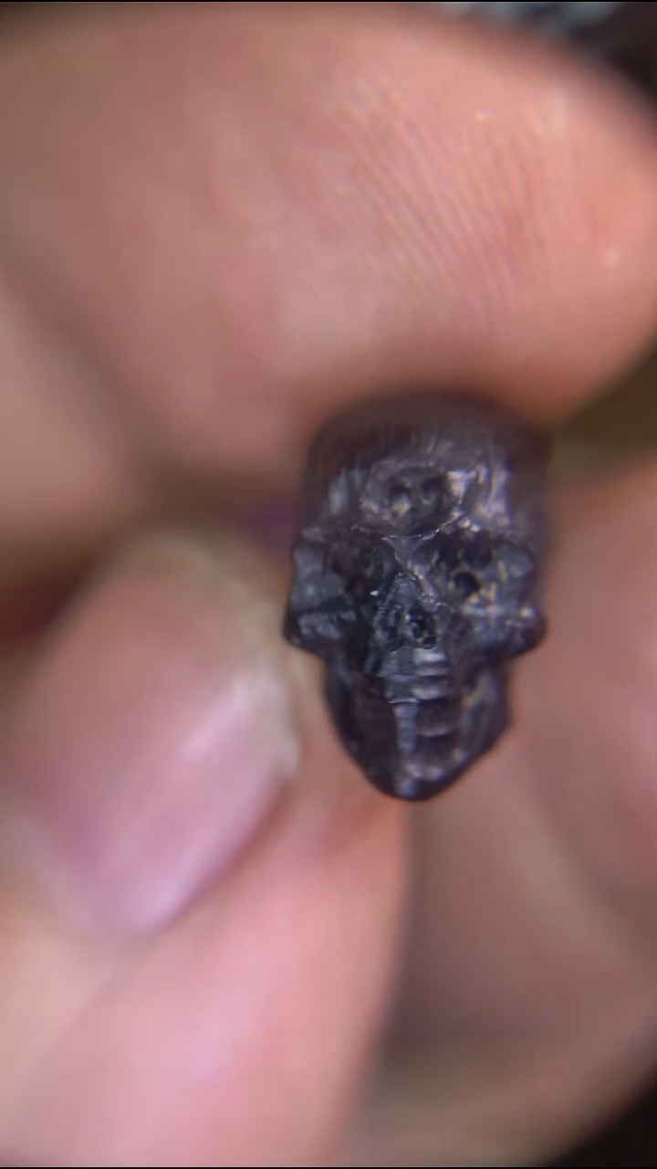 未镶嵌1玛瑙/玉髓GC-黑三全三通 