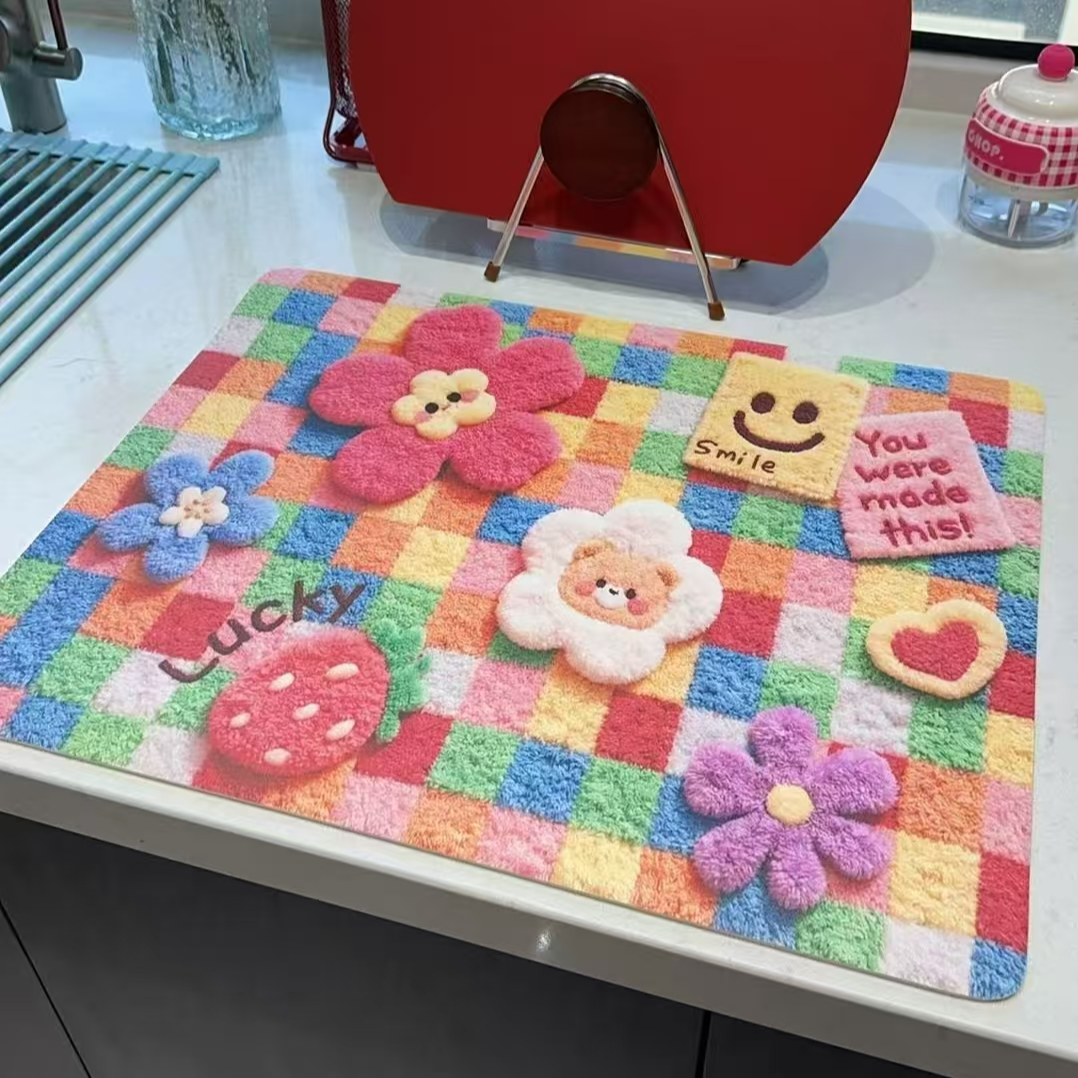 2026新款家用厨房餐厅居家沥水垫家用垫子吸水防滑好打理纳帕皮