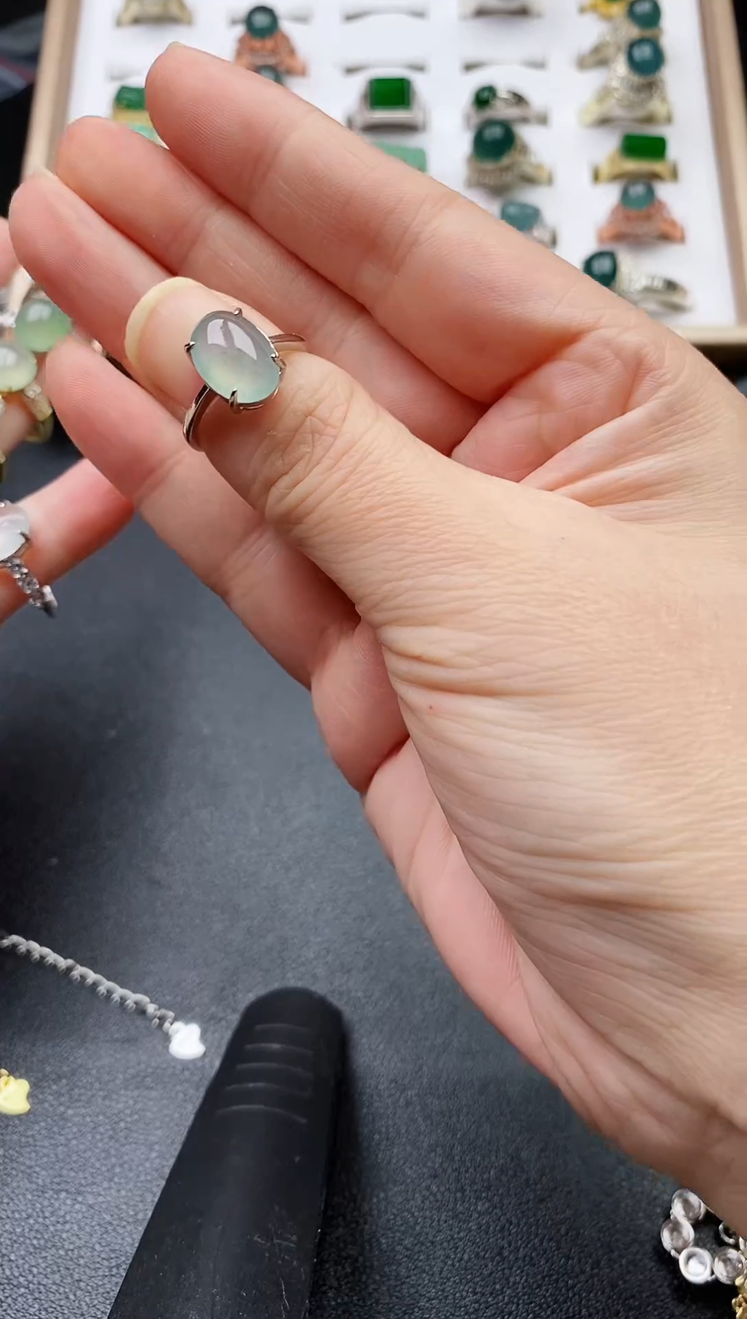 银S925镶嵌戒指翡翠傲**梅1111111111