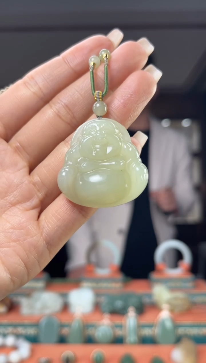 颈饰未镶嵌和田玉佩佩35mm左右