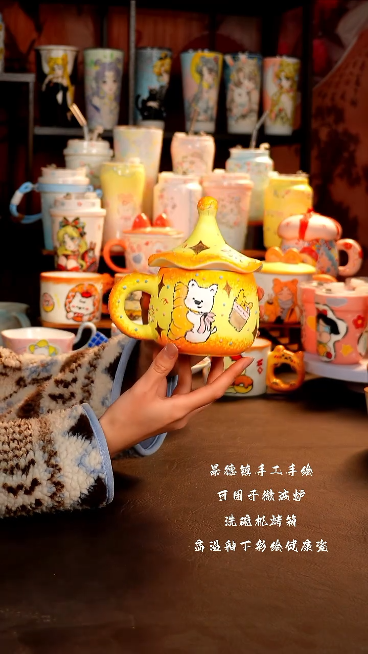景德镇设计款手工手绘杯杯1