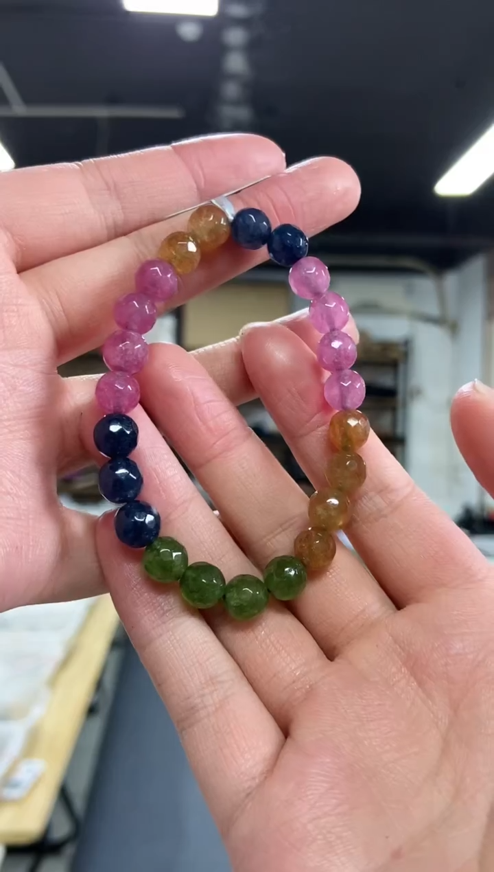 【闪购商品】碧玺手串未镶嵌多样性发其一颜色微差