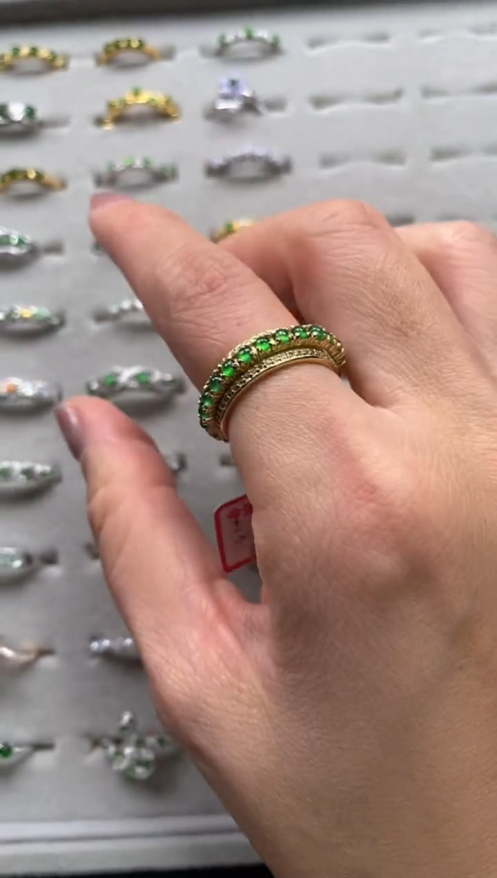 【闪购商品】翡翠戒指银S925镶嵌11111--1