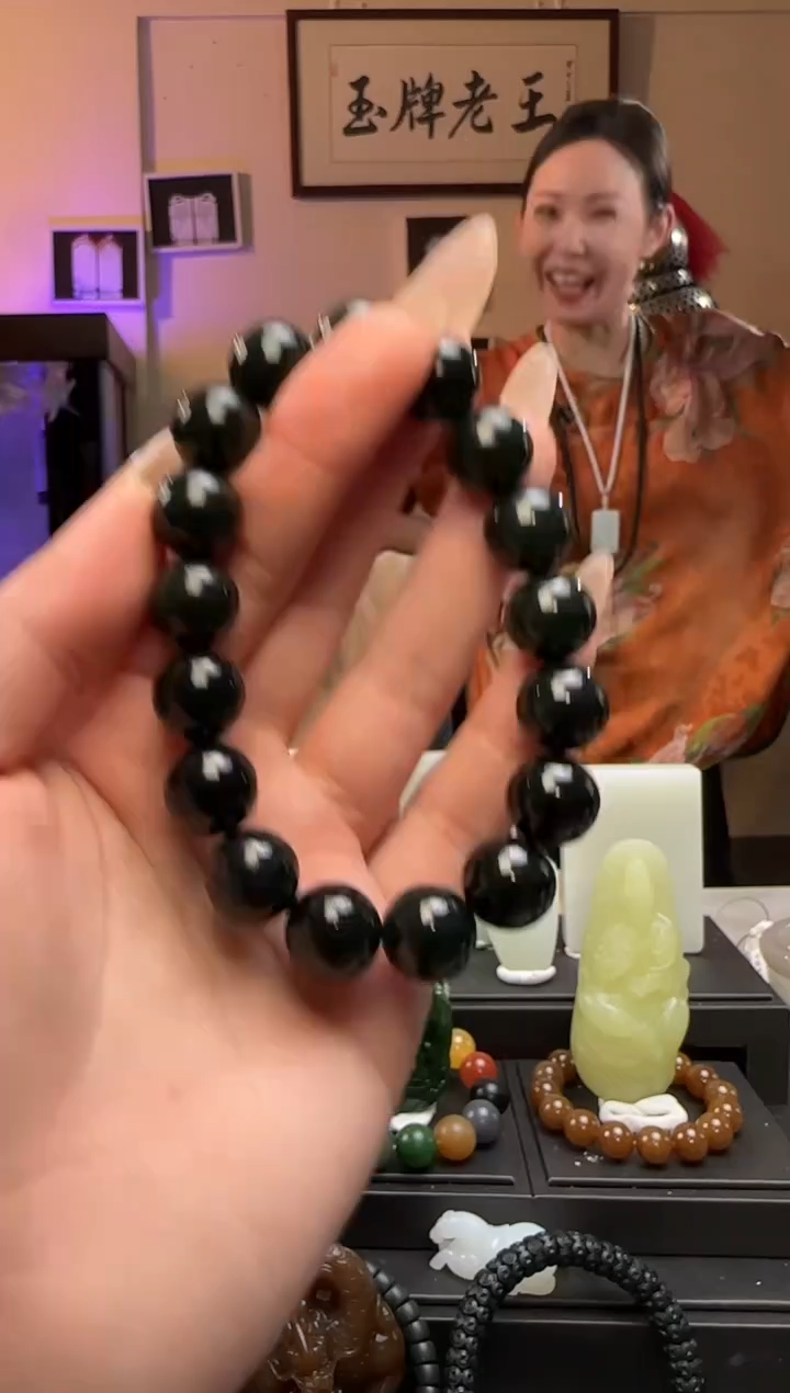 【闪购商品】和田玉青玉圆珠未镶嵌手串