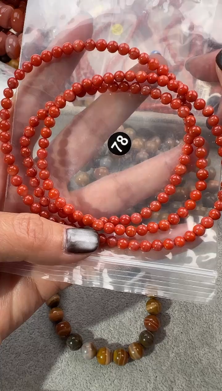 未镶嵌手串南红玛瑙4+