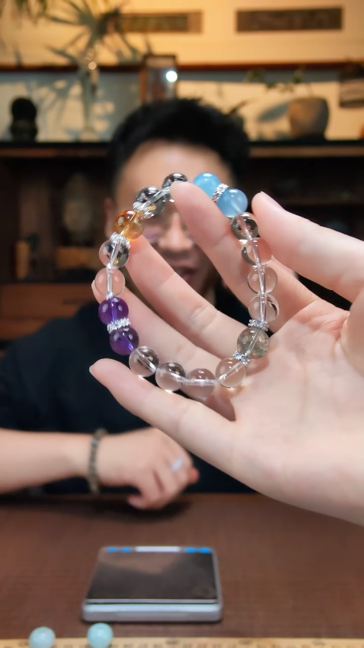 车挂未镶嵌水晶白水晶手串ZD