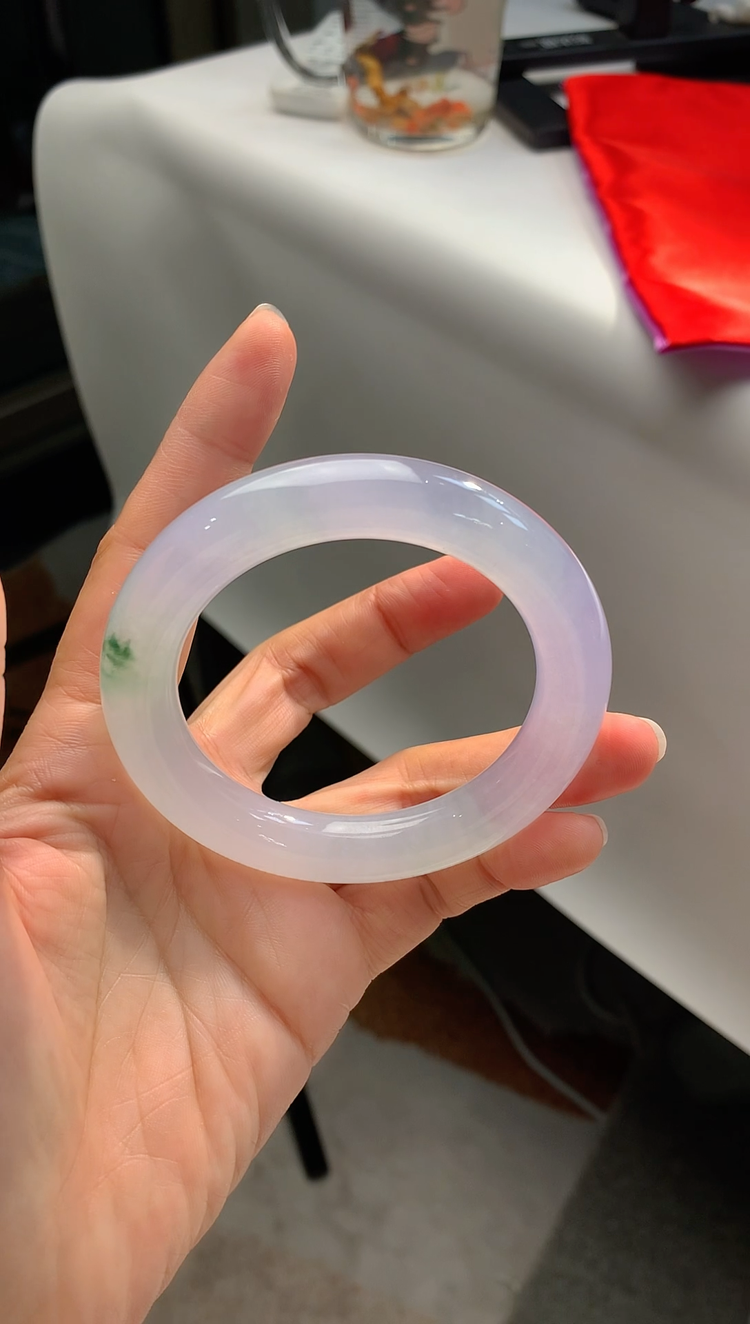 未镶嵌手镯翡翠【云翠阁】天然A货紫底飘花翡翠手镯