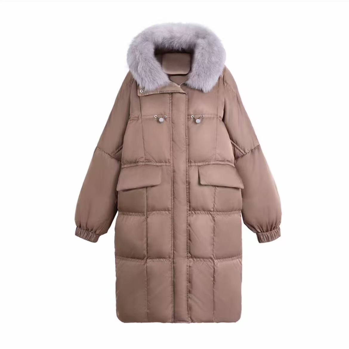 麦迪尚品 5113004 冬季时尚保暖中长款羽绒服品牌女装折扣