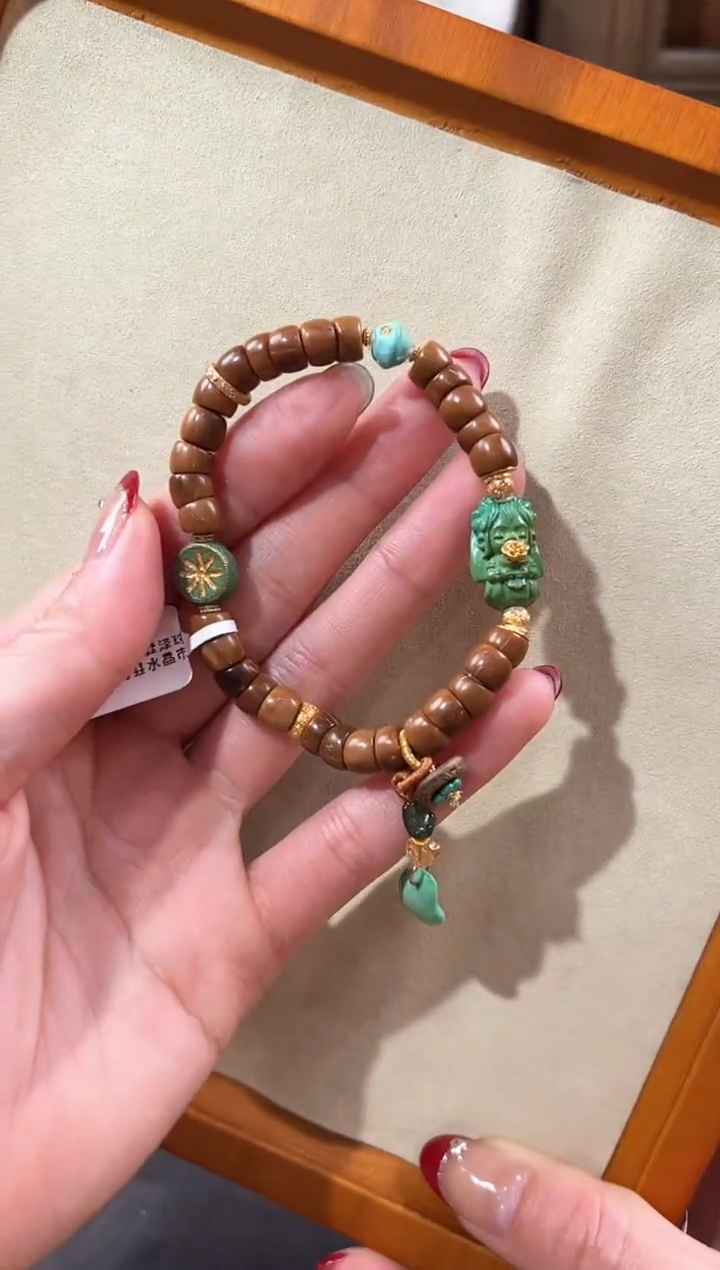 【闪购商品】绿松石手链18K金镶嵌绿松石手链